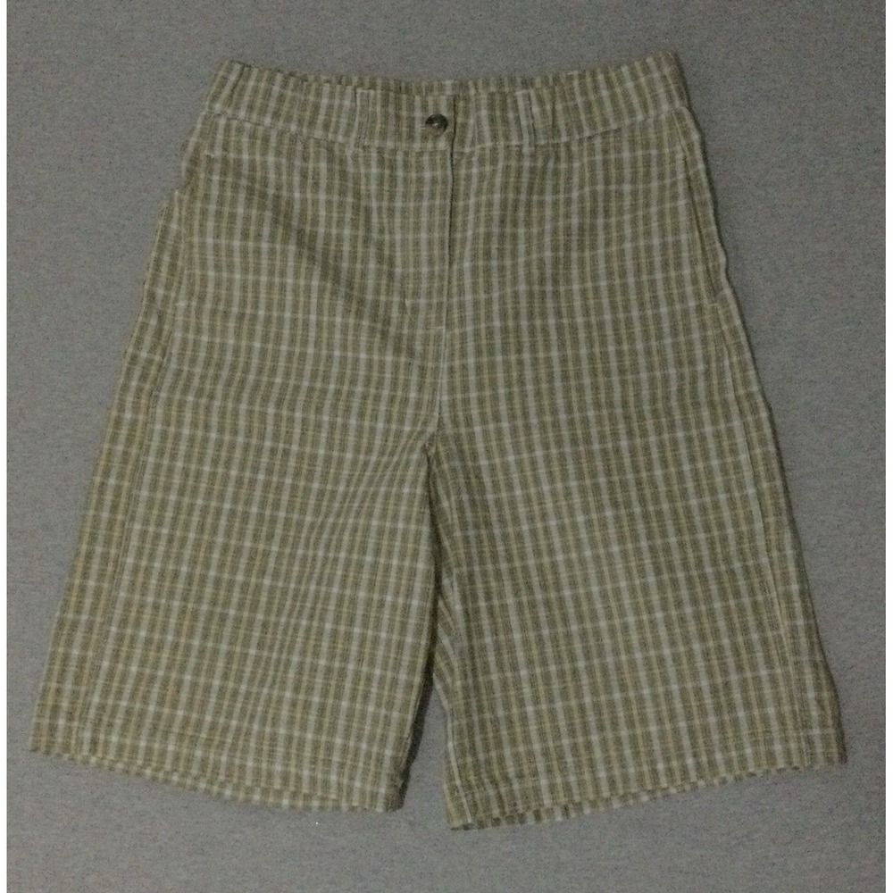 Urban Outfitters  Slouchy Plaid checker Long Bermuda Trouser Shorts sz M